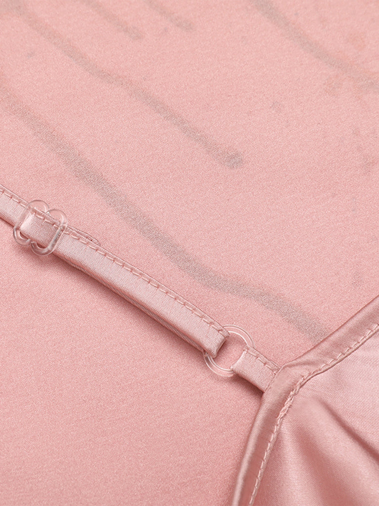 Pink 1930s Halloween Blood Fishtail Dress: timeless style reimagined