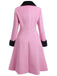 Pink 1930s Velvet Patchwork Button Coat - vintage fashion, retro style