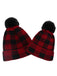& Plaid Hairball Knitted Child Hat - vintage fashion, retro style