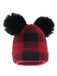 & Plaid Hairball Knitted Parent Hat — vintage elegance for the modern woman
