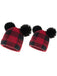 & Plaid Hairball Knitted Parent Hat — vintage elegance for the modern woman