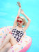 Plaid Halter One-Piece Swimsuit: timeless style reimagined