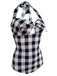 Plaid Halter One-Piece Swimsuit: timeless style reimagined