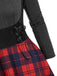 Plaids 1950s Off Shoulder Knitted Dress: timeless style reimagined
