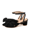 Pleated Chiffon Bowknot Chunky Heels Sandals: timeless style reimagined