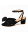 Pleated Chiffon Bowknot Chunky Heels Sandals: timeless style reimagined