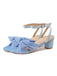 Pleated Chiffon Bowknot Chunky Heels Sandals — vintage elegance for the modern woman