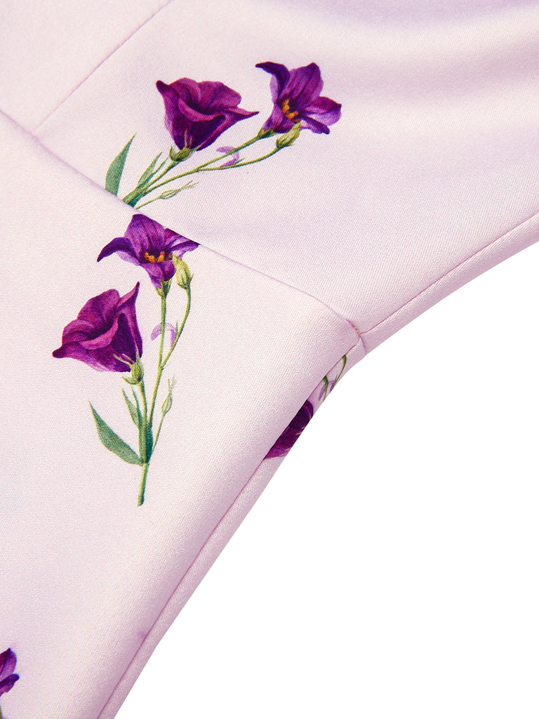 [Pre-Sale] Purple 1940s Petunia Lapel Dress, vintage dress, retro fashion - perfect for women who love vintage and retro fashion