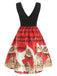 Red 1950s Christmas Cat Swing Dress — vintage elegance for the modern woman