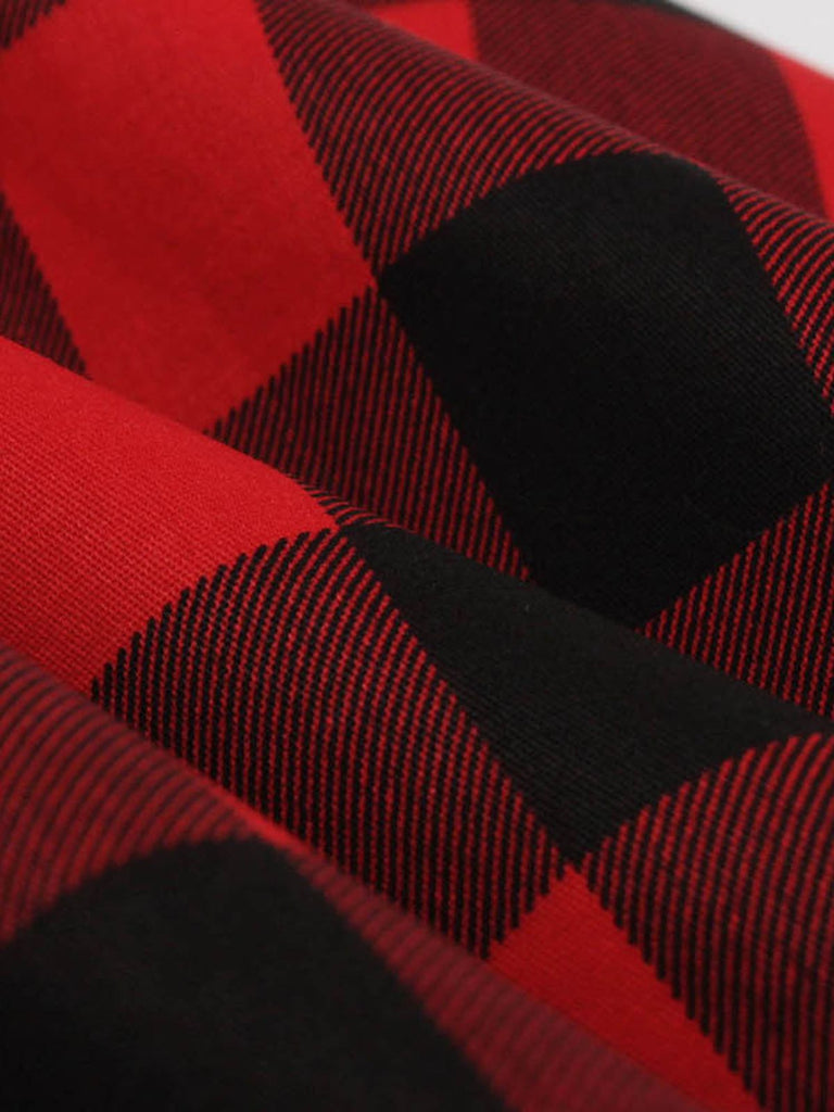 Red 1950s Plaid Bowknot Swing Dress: timeless style reimagined