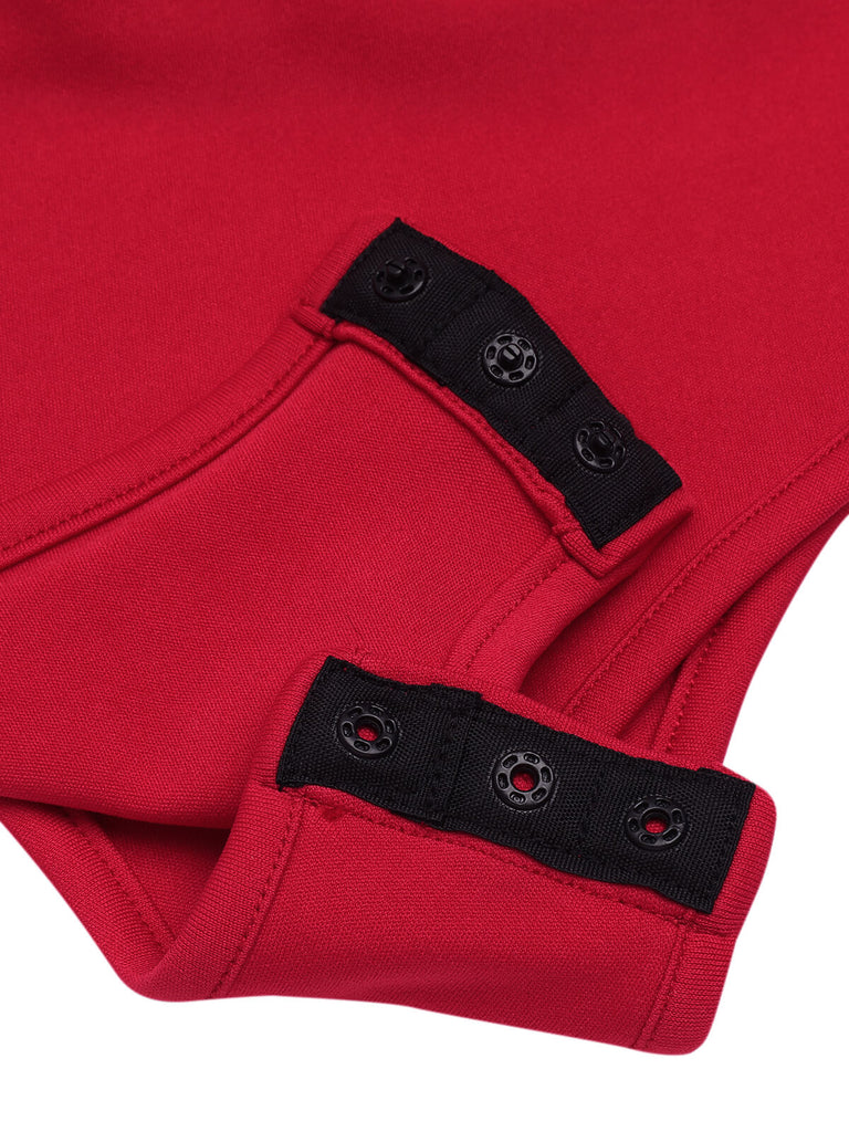 Red 1950s Solid Vintage One-Piece Bodysuit: timeless style reimagined