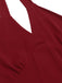 Red 1960s Solid Halter Bodycon Dress: timeless style reimagined