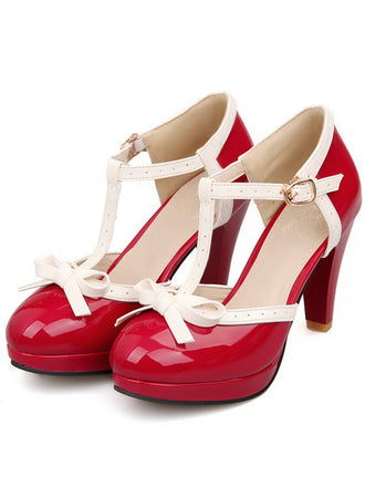 Retro Bow Décor High Heel Shoes: timeless style reimagined