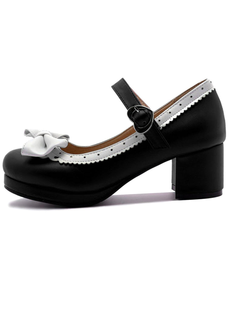 Retro Bow Non-slip High Heel Shoes, classic vintage style elegant retro fashion - Image 12