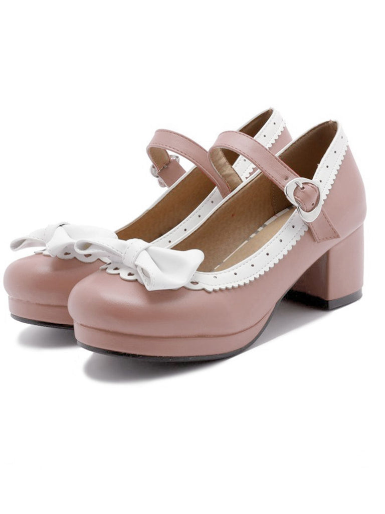 Retro Bow Non-slip High Heel Shoes, classic vintage style elegant retro fashion - Image 13