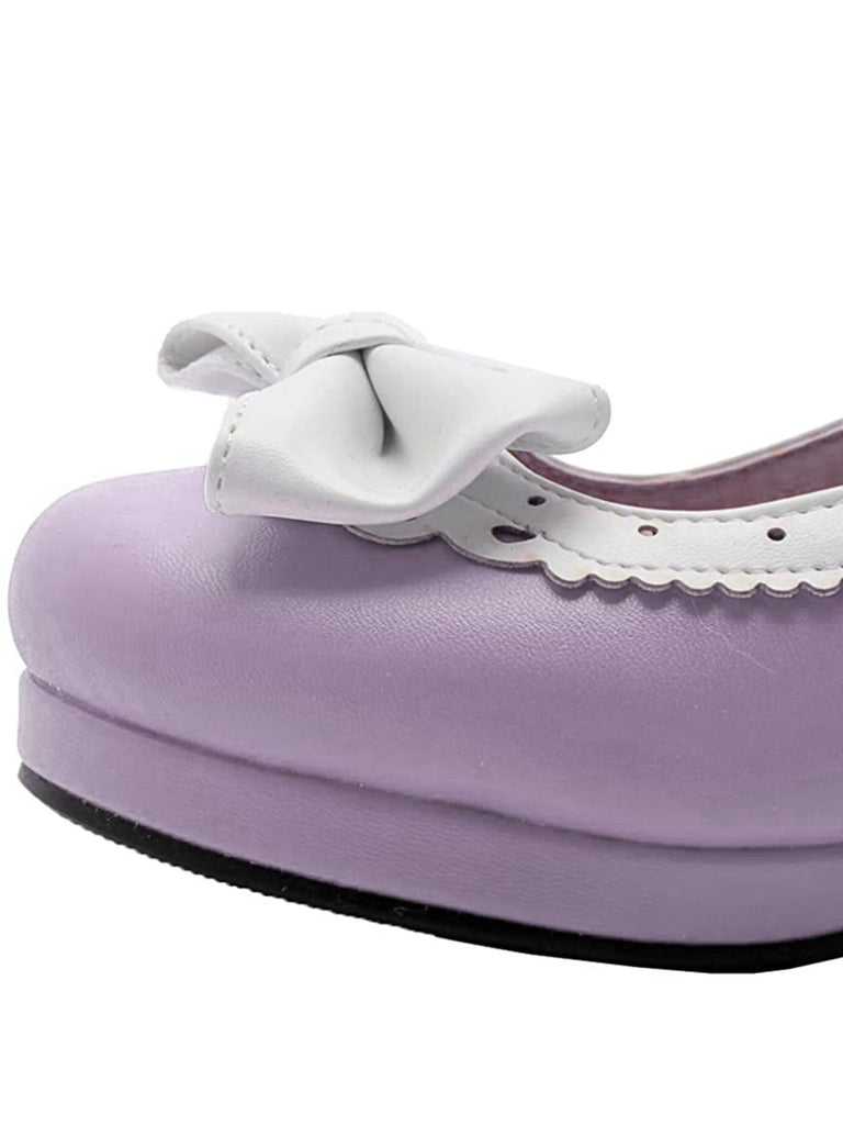 Retro Bow Non-slip High Heel Shoes, classic vintage style elegant retro fashion - Image 20