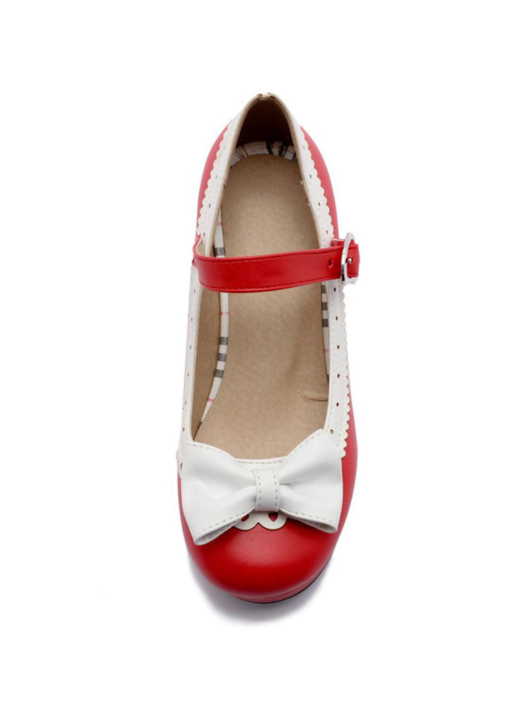 Retro Bow Non-slip High Heel Shoes, classic vintage style elegant retro fashion - Image 3