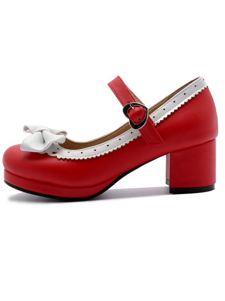 Retro Bow Non-slip High Heel Shoes, classic vintage style elegant retro fashion - Image 6