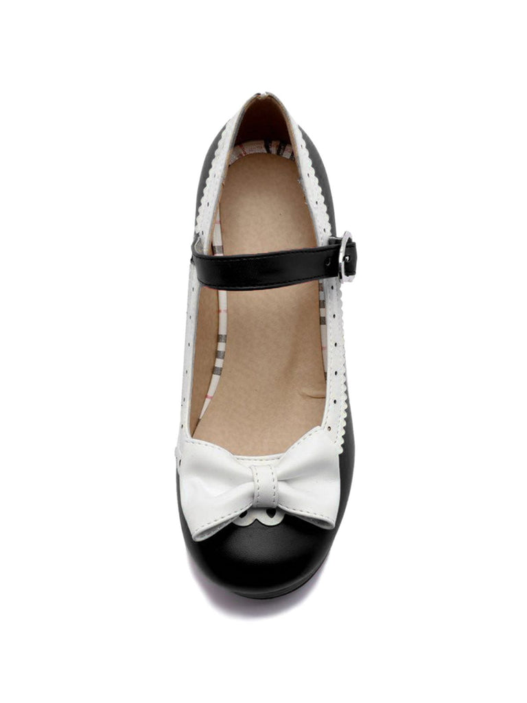 Retro Bow Non-slip High Heel Shoes, classic vintage style elegant retro fashion - Image 9