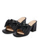 Retro Bowknot Chunky Heels Sandals: timeless style reimagined