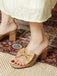 Retro Bowknot Chunky Heels Sandals: timeless style reimagined