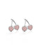 Retro Cherry Pink Trim Alloy Earrings: timeless style reimagined
