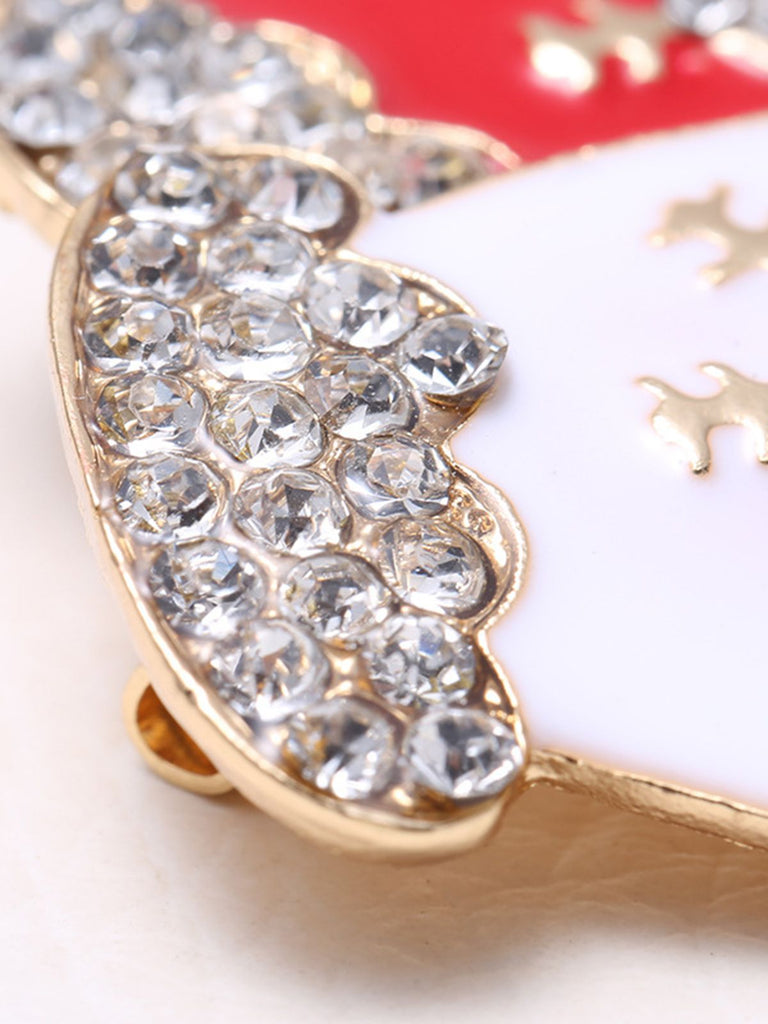 Retro Christmas Gloves Rhinestone Brooch — vintage elegance for the modern woman