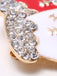 Retro Christmas Gloves Rhinestone Brooch — vintage elegance for the modern woman