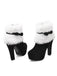 Retro Christmas Short Plush High Heel Shoes — vintage elegance for the modern woman