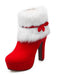 Retro Christmas Short Plush High Heel Shoes — vintage elegance for the modern woman