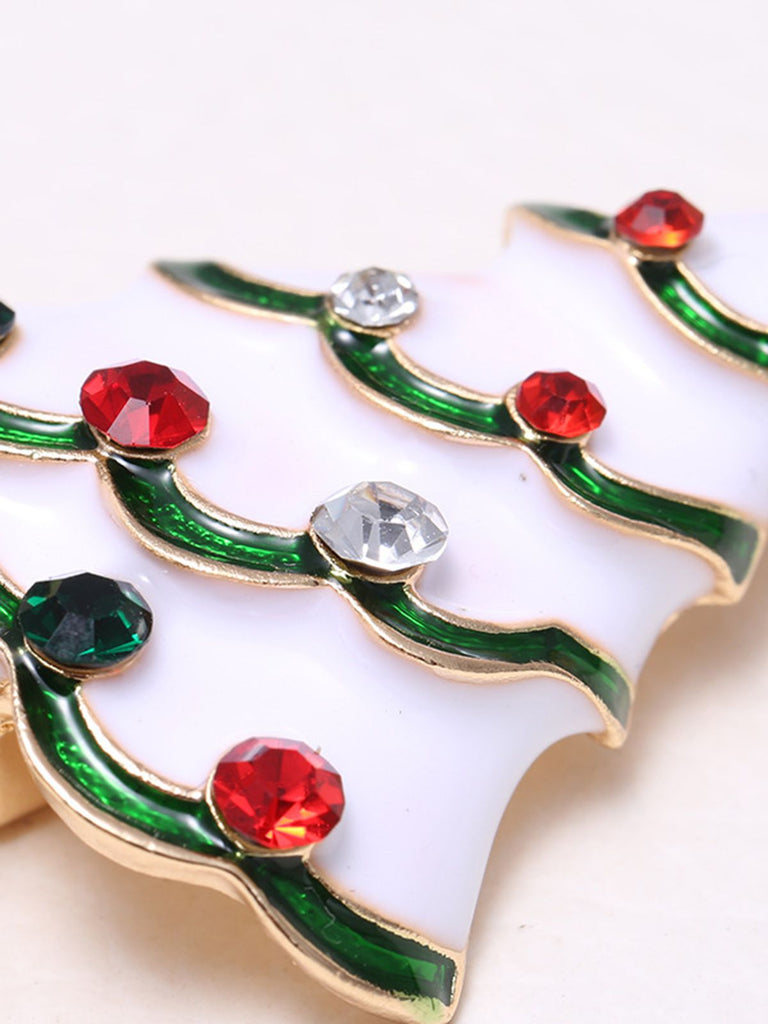 Retro Christmas Trees Rhinestone Brooch — vintage elegance for the modern woman