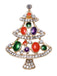 Retro Christmas Trees Rhinestone Brooch: timeless style reimagined