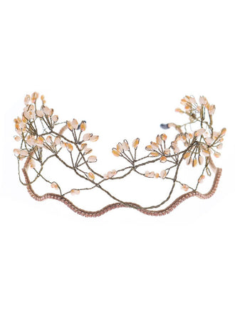 Retro Crystal Beads Elasticity Headband: timeless style reimagined