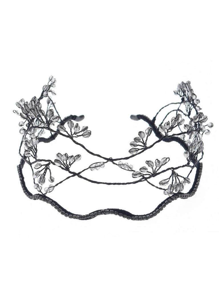 Retro Crystal Beads Elasticity Headband — vintage elegance for the modern woman