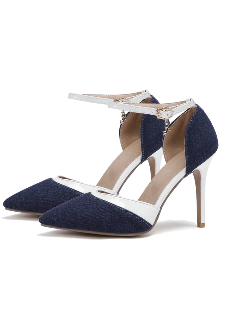 Retro Fabric Pointed High Heel Shoes: timeless style reimagined