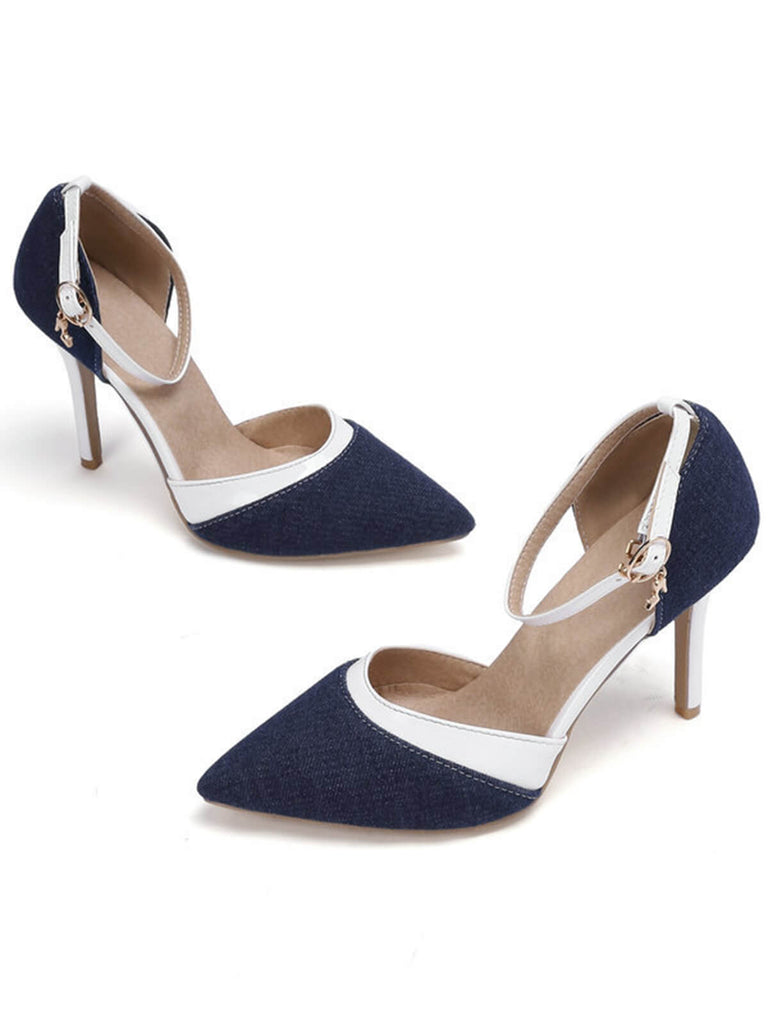 Retro Fabric Pointed High Heel Shoes: timeless style reimagined