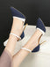 Retro Fabric Pointed High Heel Shoes — vintage elegance for the modern woman