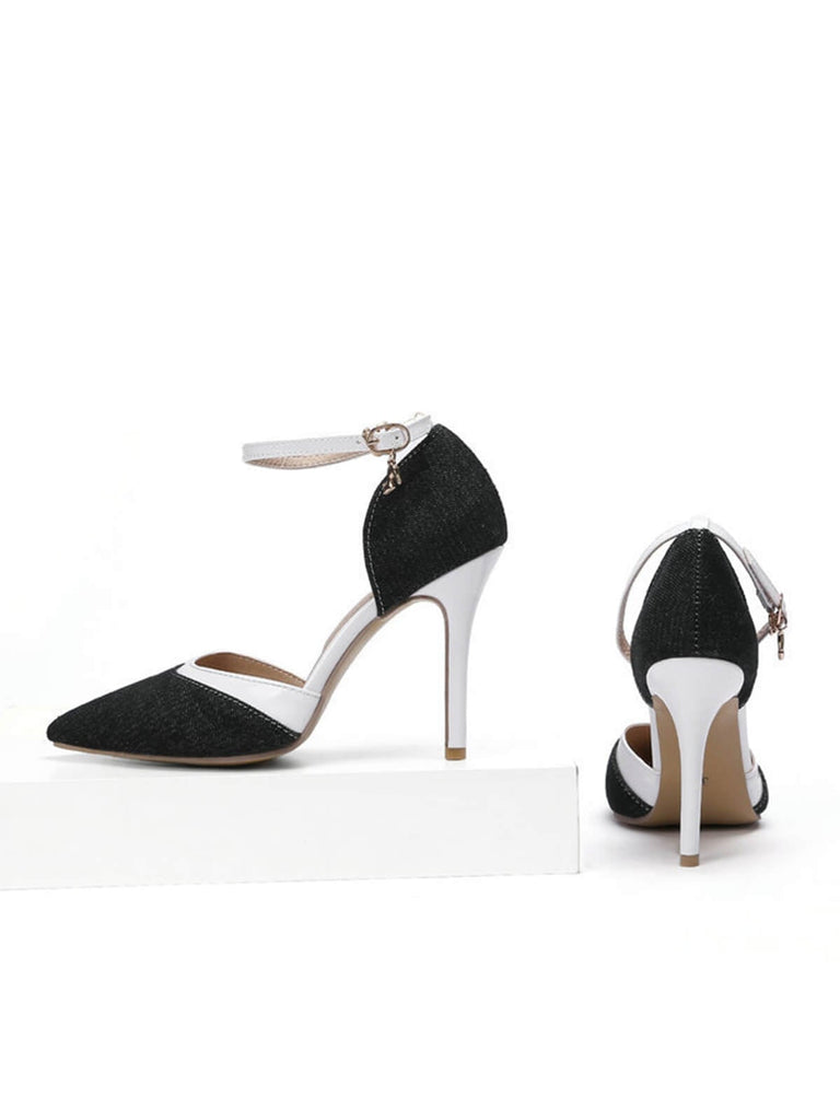 Retro Fabric Pointed High Heel Shoes: timeless style reimagined