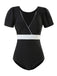 Retro Flare Sleeve One-Piece Swimsuit — vintage elegance for the modern woman