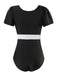 Retro Flare Sleeve One-Piece Swimsuit: timeless style reimagined