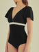 Retro Flare Sleeve One-Piece Swimsuit — vintage elegance for the modern woman
