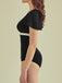 Retro Flare Sleeve One-Piece Swimsuit: timeless style reimagined