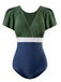 Retro Flare Sleeve One-Piece Swimsuit: timeless style reimagined