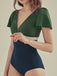 Retro Flare Sleeve One-Piece Swimsuit — vintage elegance for the modern woman