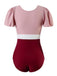 Retro Flare Sleeve One-Piece Swimsuit — vintage elegance for the modern woman