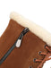 Retro Fleece Solid Color Chunky Heel Boots: timeless style reimagined