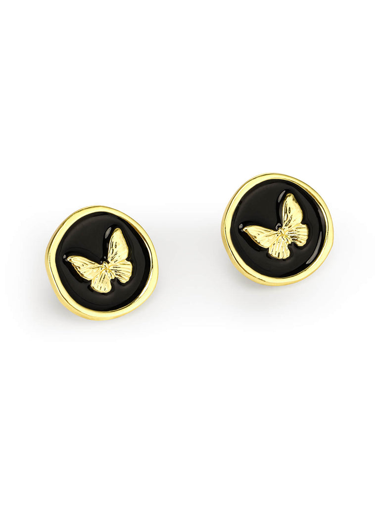 Retro Gold Butterfly Alloy Earrings: timeless style reimagined