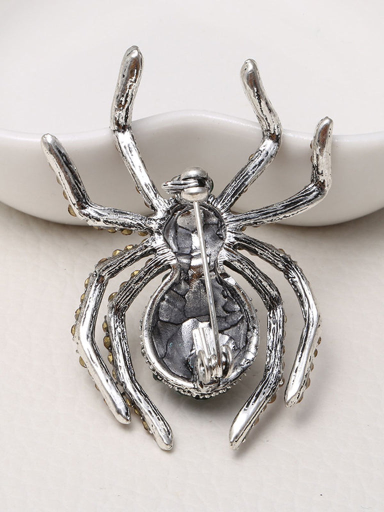 Retro Halloween Spider Rhinestone Brooch: timeless style reimagined