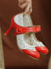 Retro Hollow Out Ankle Strap High Heels Shoes — vintage elegance for the modern woman