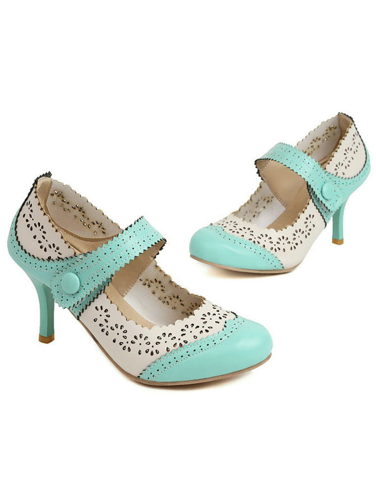 Retro Hollow Out Ankle Strap High Heels Shoes: timeless style reimagined